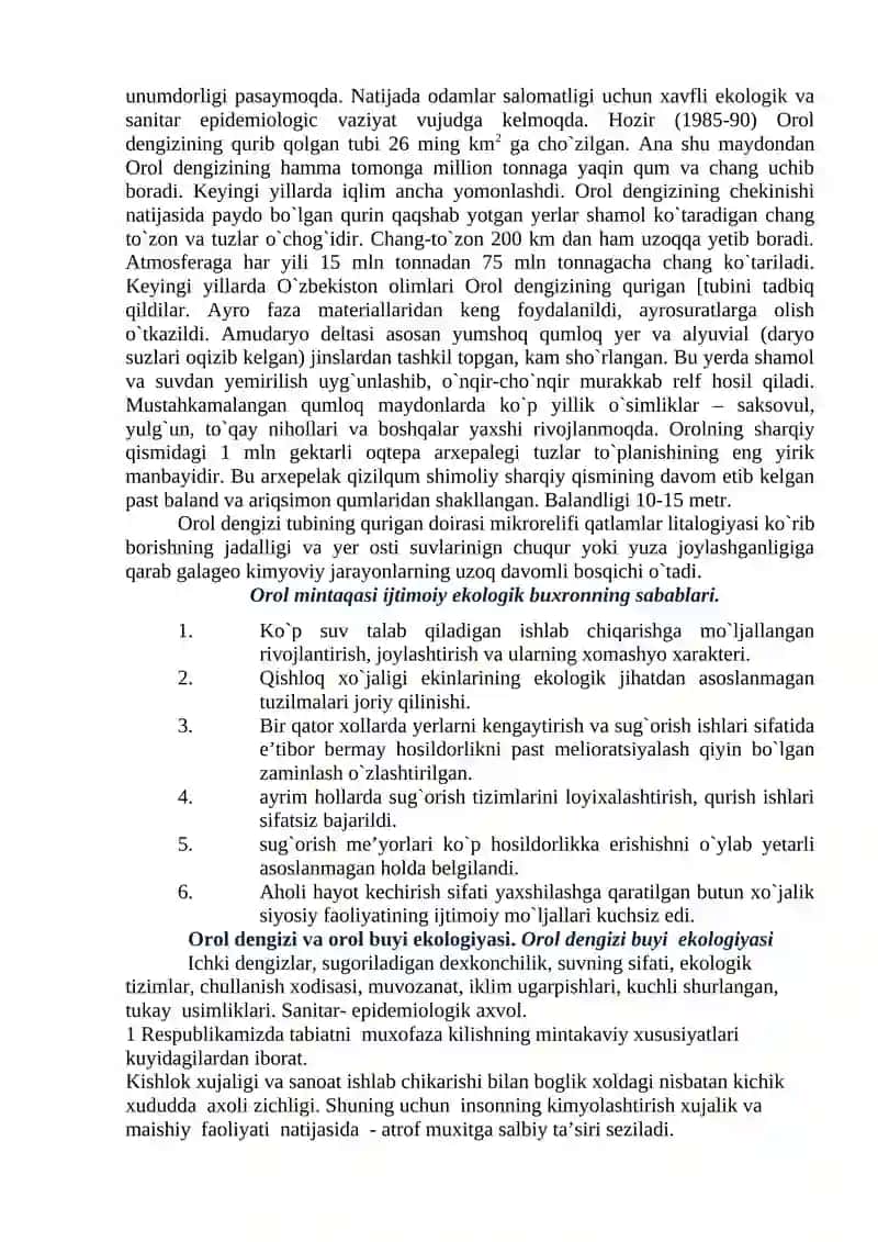 Orol dengizi va orol buyi ekologiyasi 3