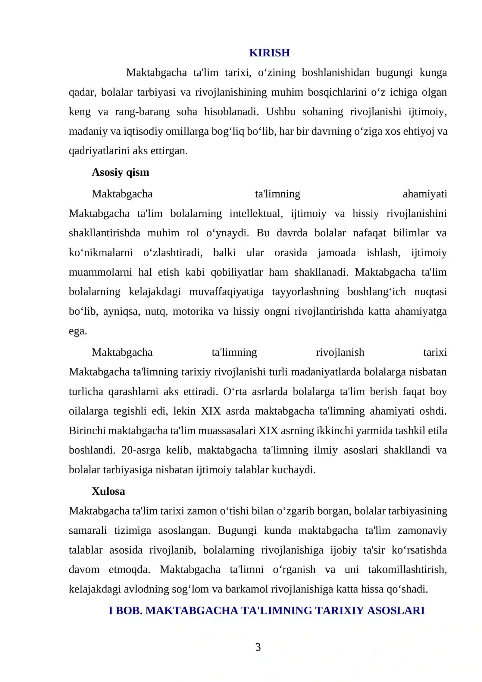 MAKTABGACHA TA'LIM TARIXI 3