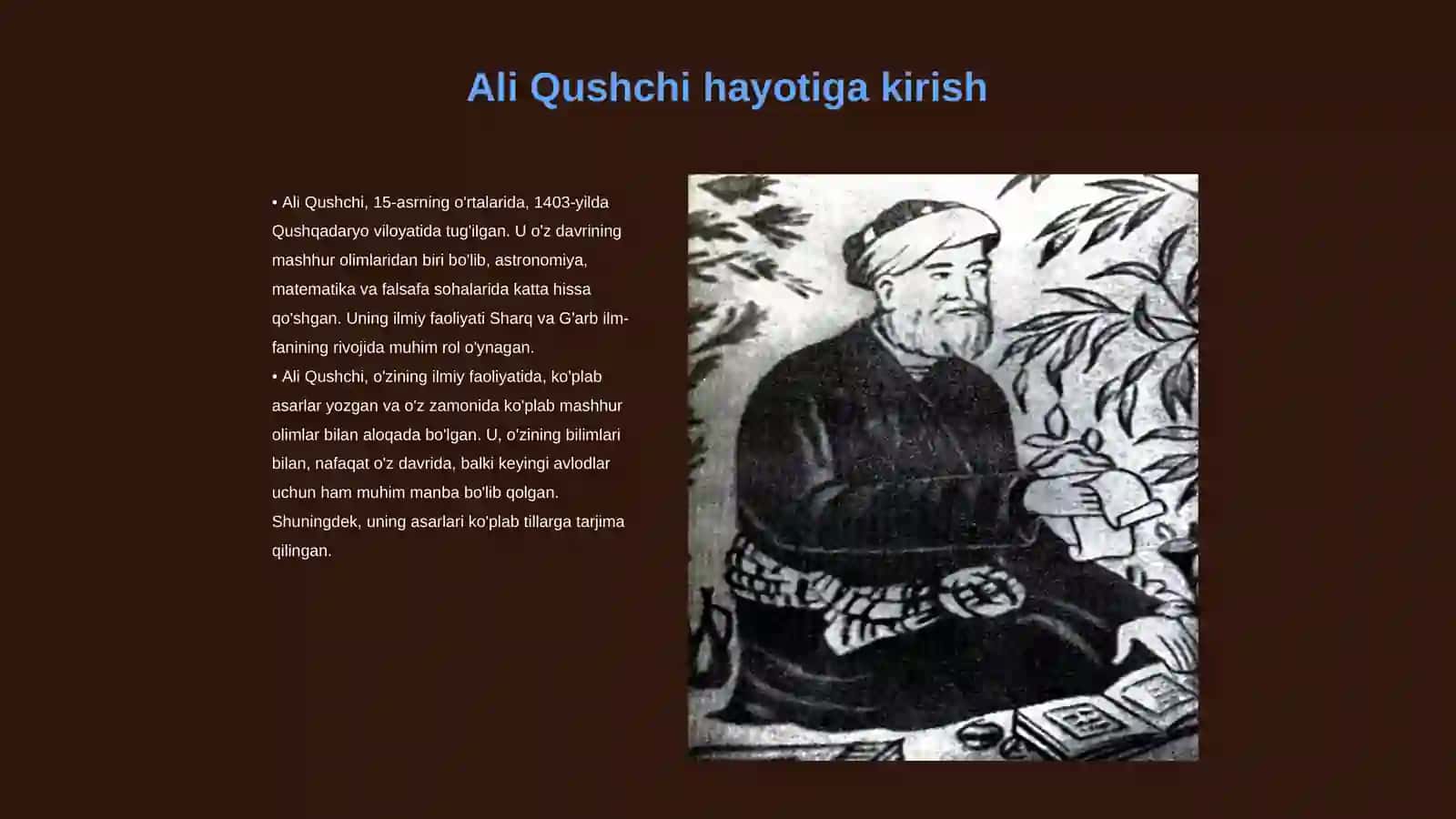 Ali Qushchi hayoti va ilmiy faoliyati 3