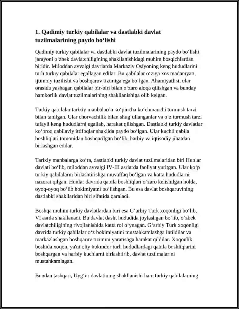 Qadimiy turkiy qabilalar va dastlabki davlat tuzilmalarining paydo bo‘lishi 3