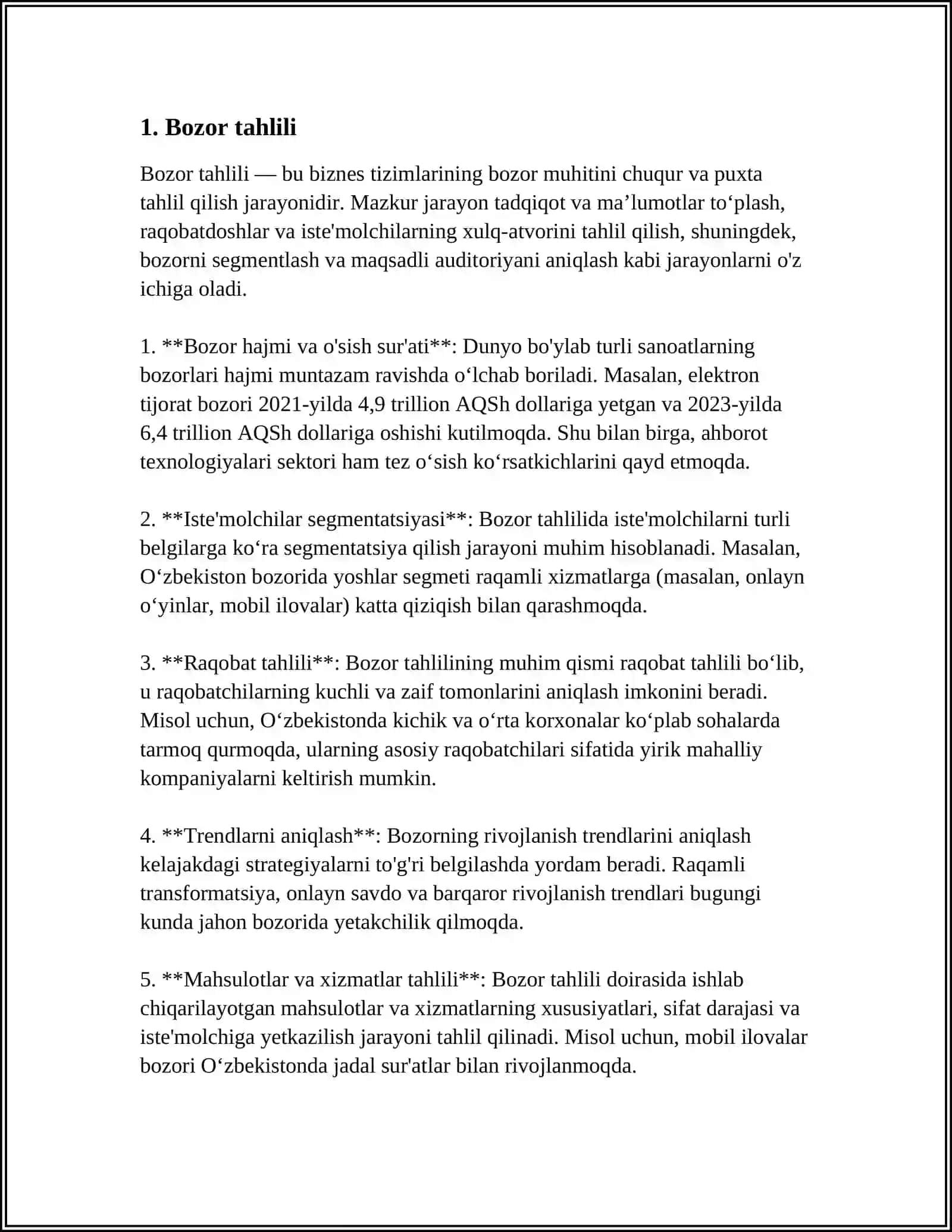 KOMPANIYA STRATEGIYASINI BELGILOVCHI OMILLAR VA ULARNING TAHLILI 3