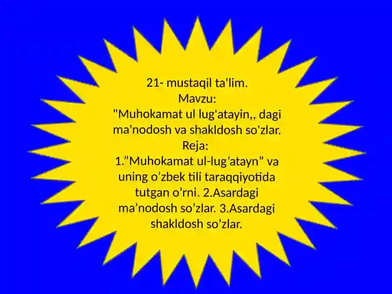 Muhokamat ul-lug’atayn 3