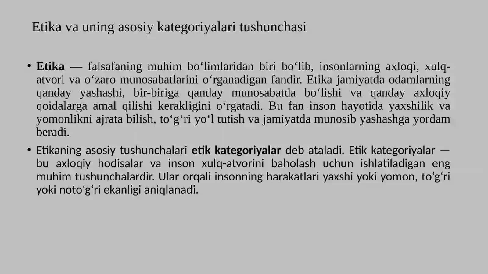 Etikaning asosiy kategoriyalari 3