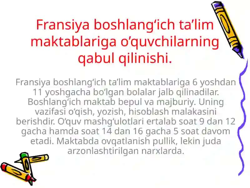 Fransiyada ta’lim tizimi 3