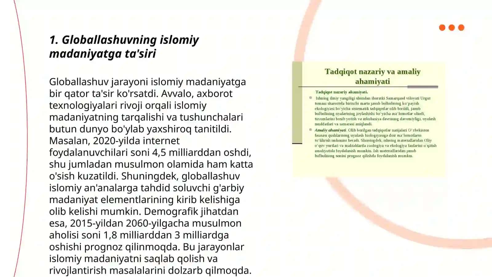 Globallashuvning diniy sohada namoyon boʻlish xususiyatlari 3