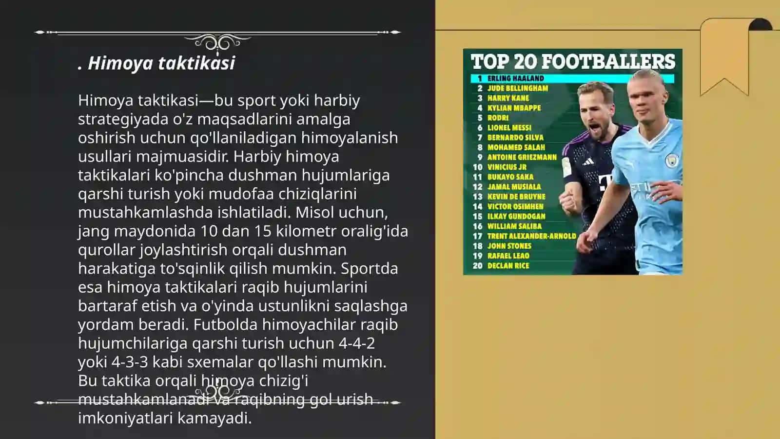 Futbol oʼyini taktikasi haqida tushuncha 3