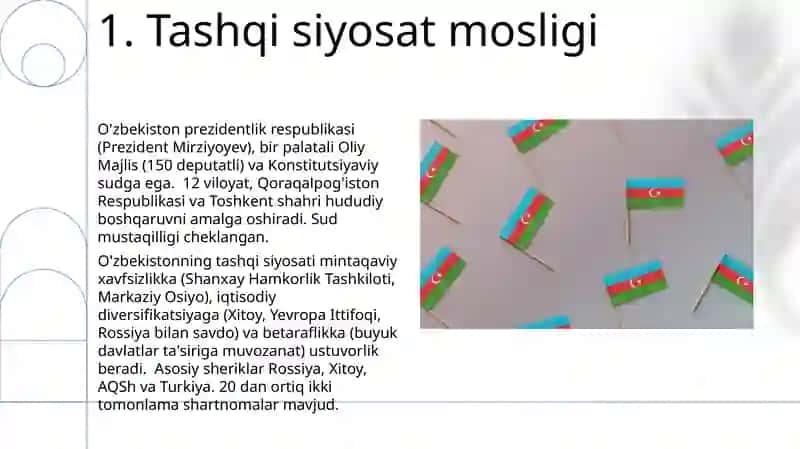 O'zbekiston Respublikasi davlat shaklining oʻziga xos xususiyatlari 3