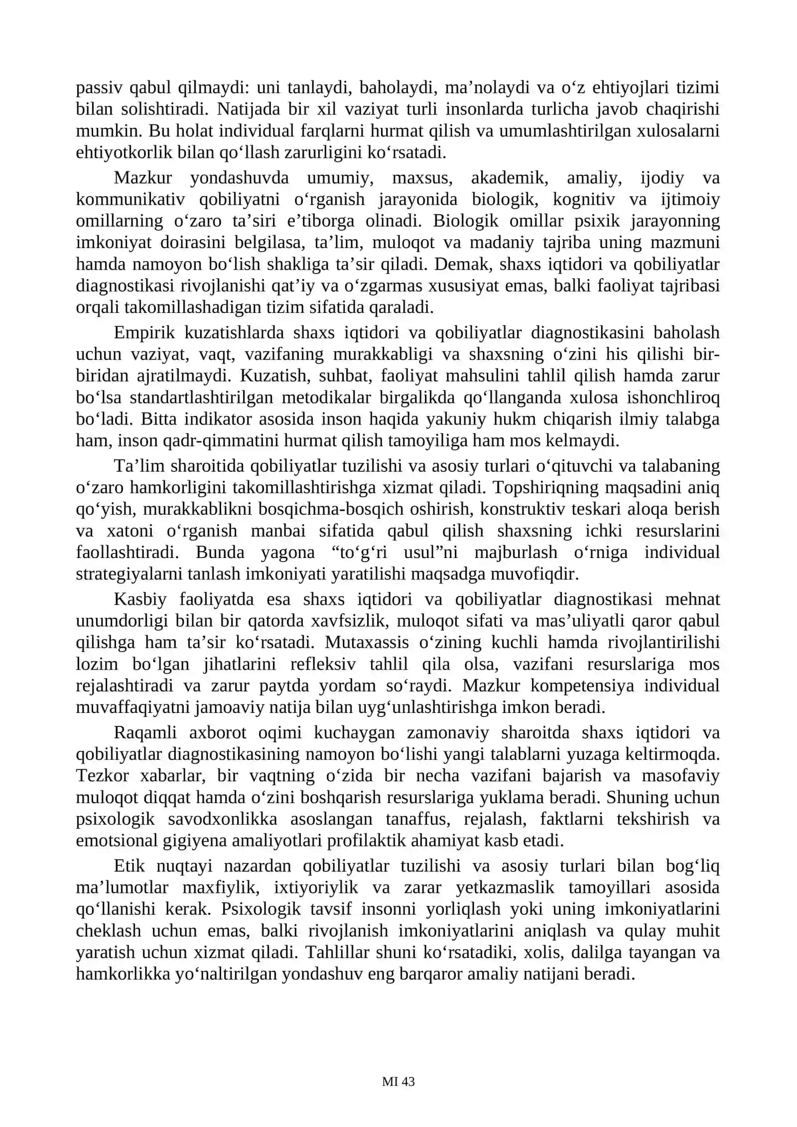 Shaxs iqtidori va qobiliyatlar diagnostikasi 3