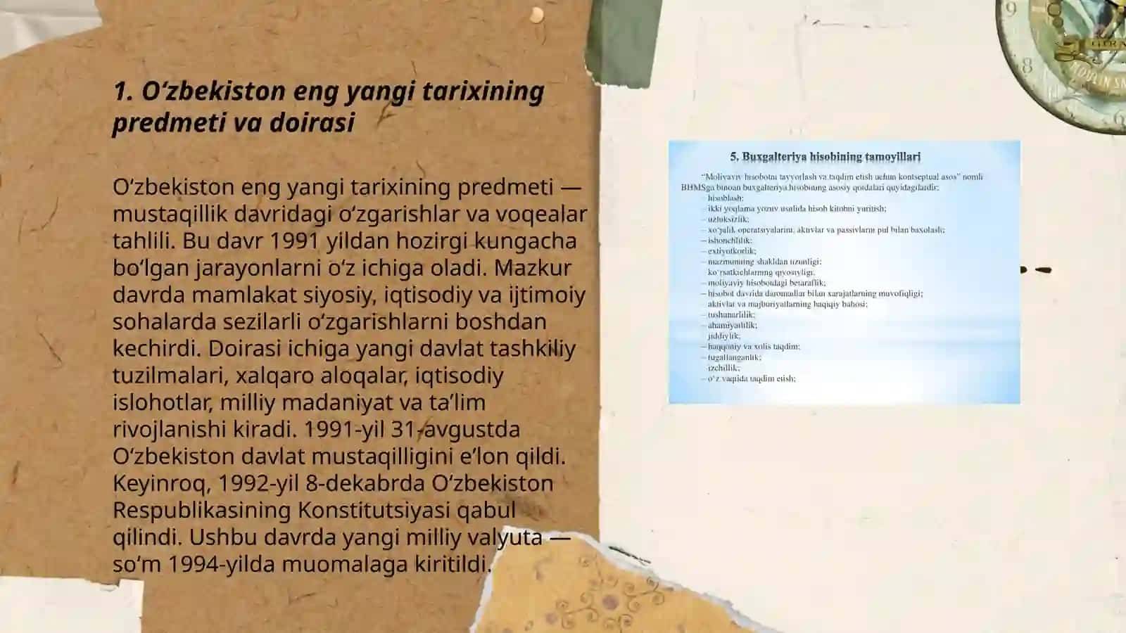 Oʻzbekiston eng yangi tarixi oʻquv fanining predmeti maqsadi vazifalari nazariy-metodologik tamoyillari 3