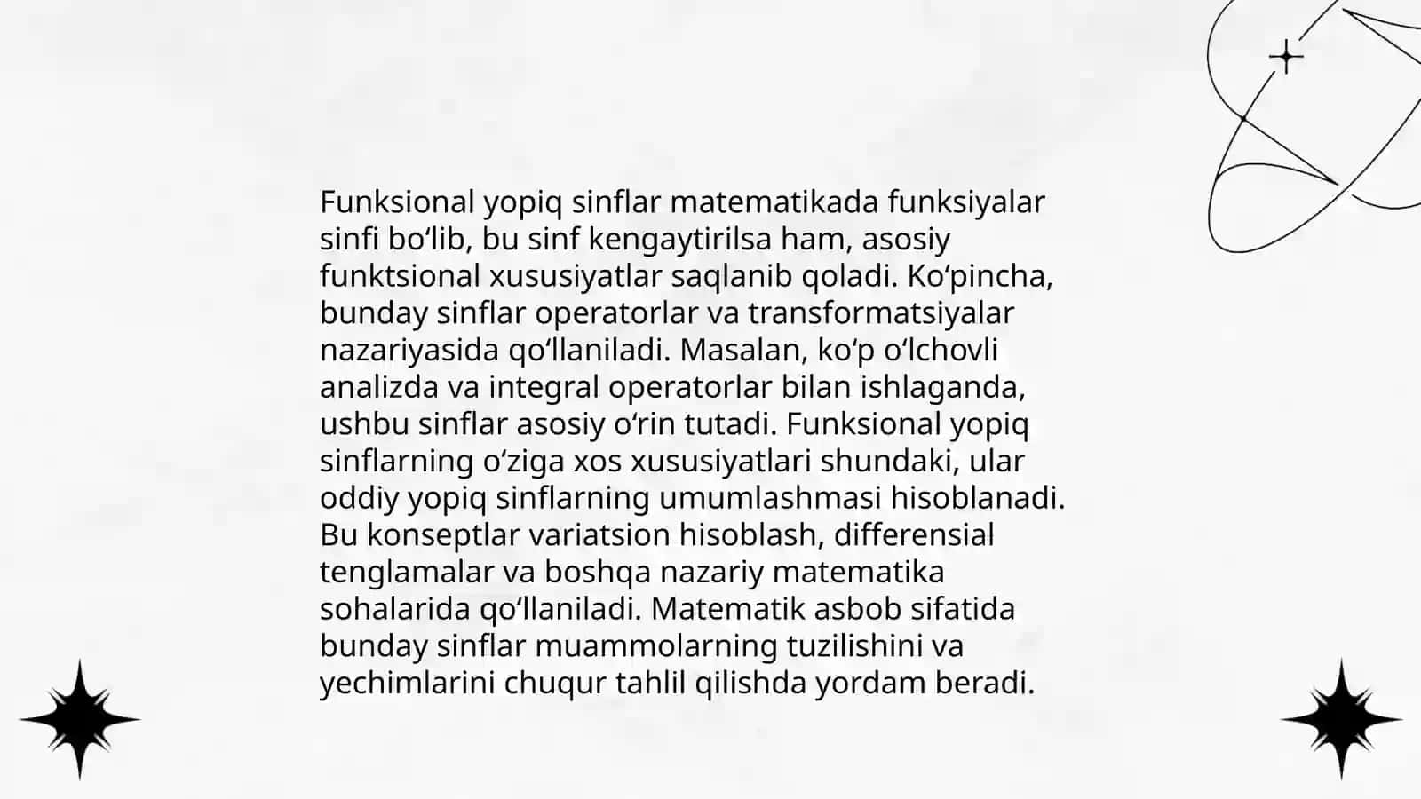 Funksional yopiq sinflar. Post teoremasi 3