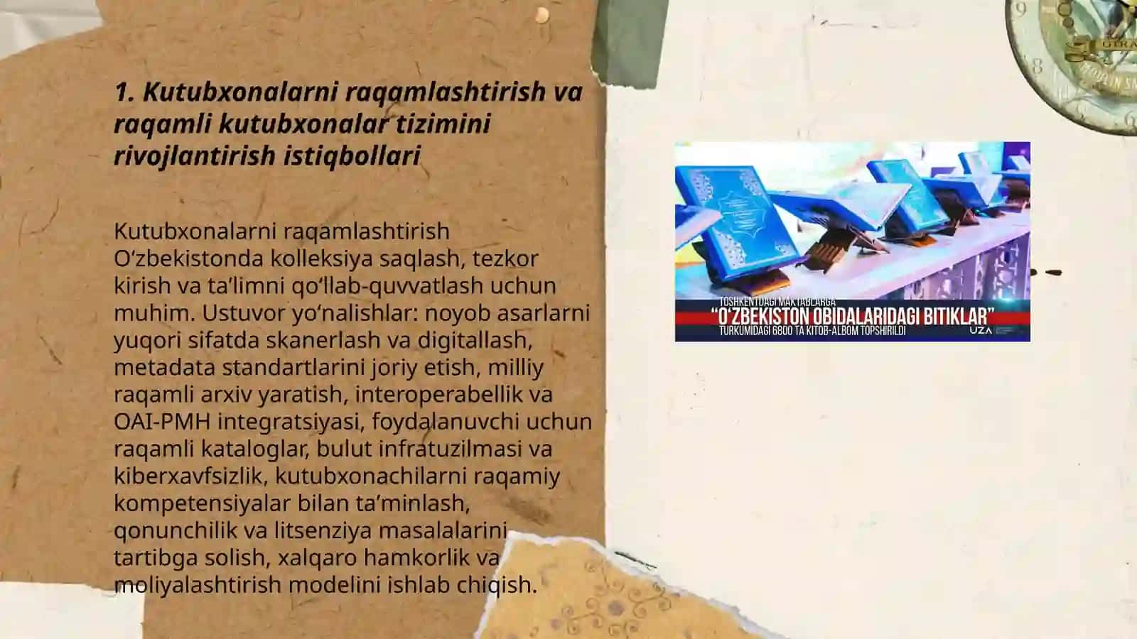 Oʻzbekiston Kutubxonashunoslik fanining rivojlanish istiqbollari 3