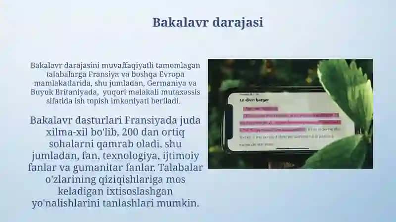 Fransiya ta'lim tizimi 3