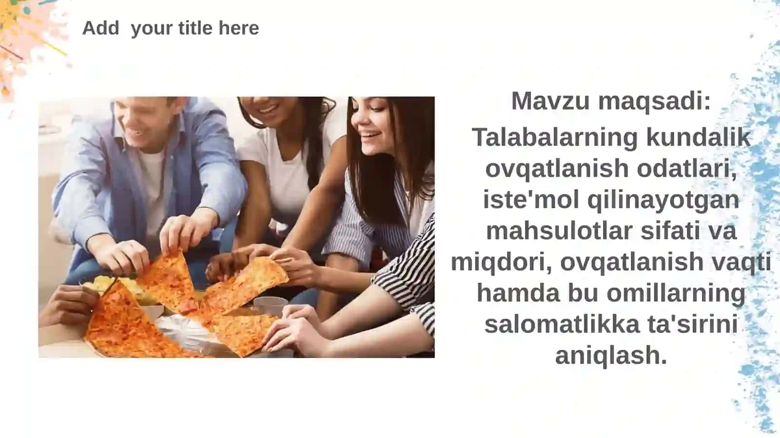 Ovqatlanish va Salomatlik 3