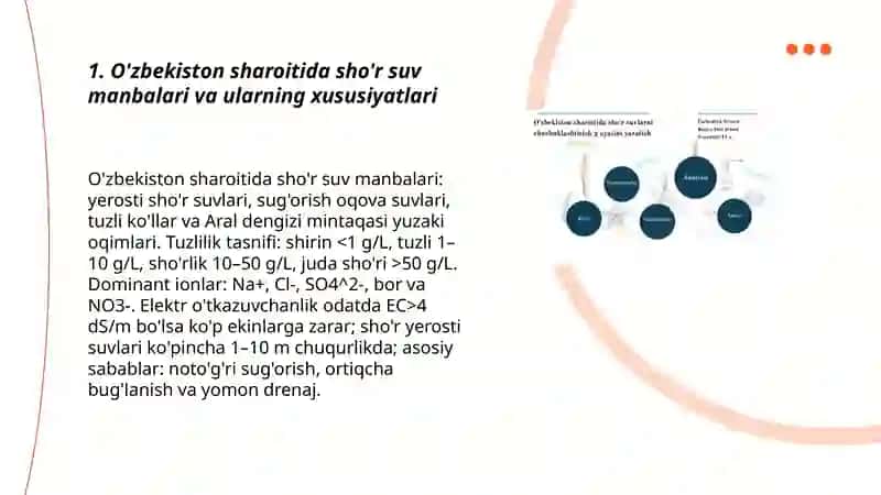 O'zbekiston sharoitida sho'r suv manbalari 3
