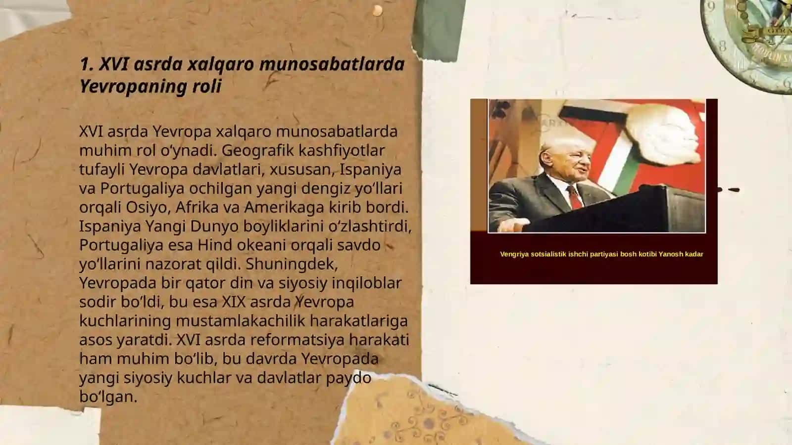 XVI asr oxri Xalqaro munosabatlar; Yevropada kuchlar muvozanati 3