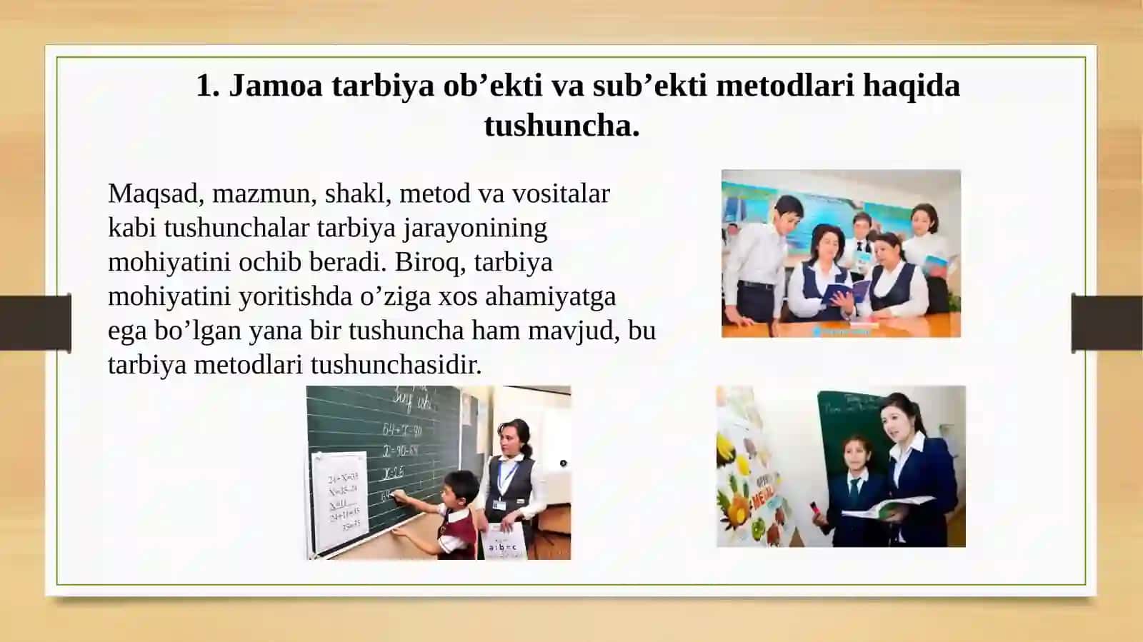 Jamoa tarbiya ob’ekti va sub’ekti sifatida 3