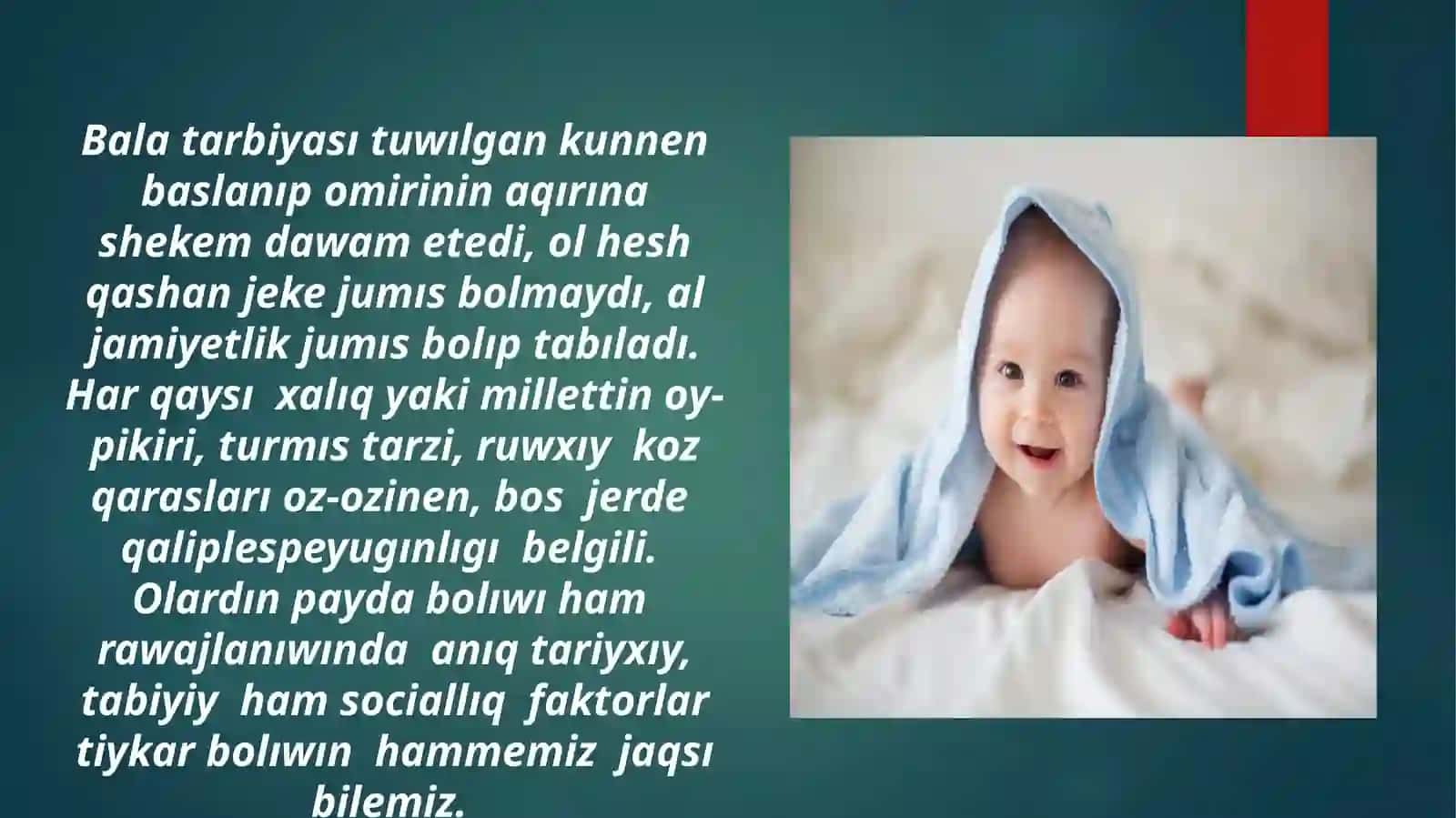 QMU tariyxArxeologiya ta'lim bag'dari 2-kurs studenti Shamuratov Abdulazizdin' Ta'rbiya pa'ninen tayarlag'an slayd jumisi 3