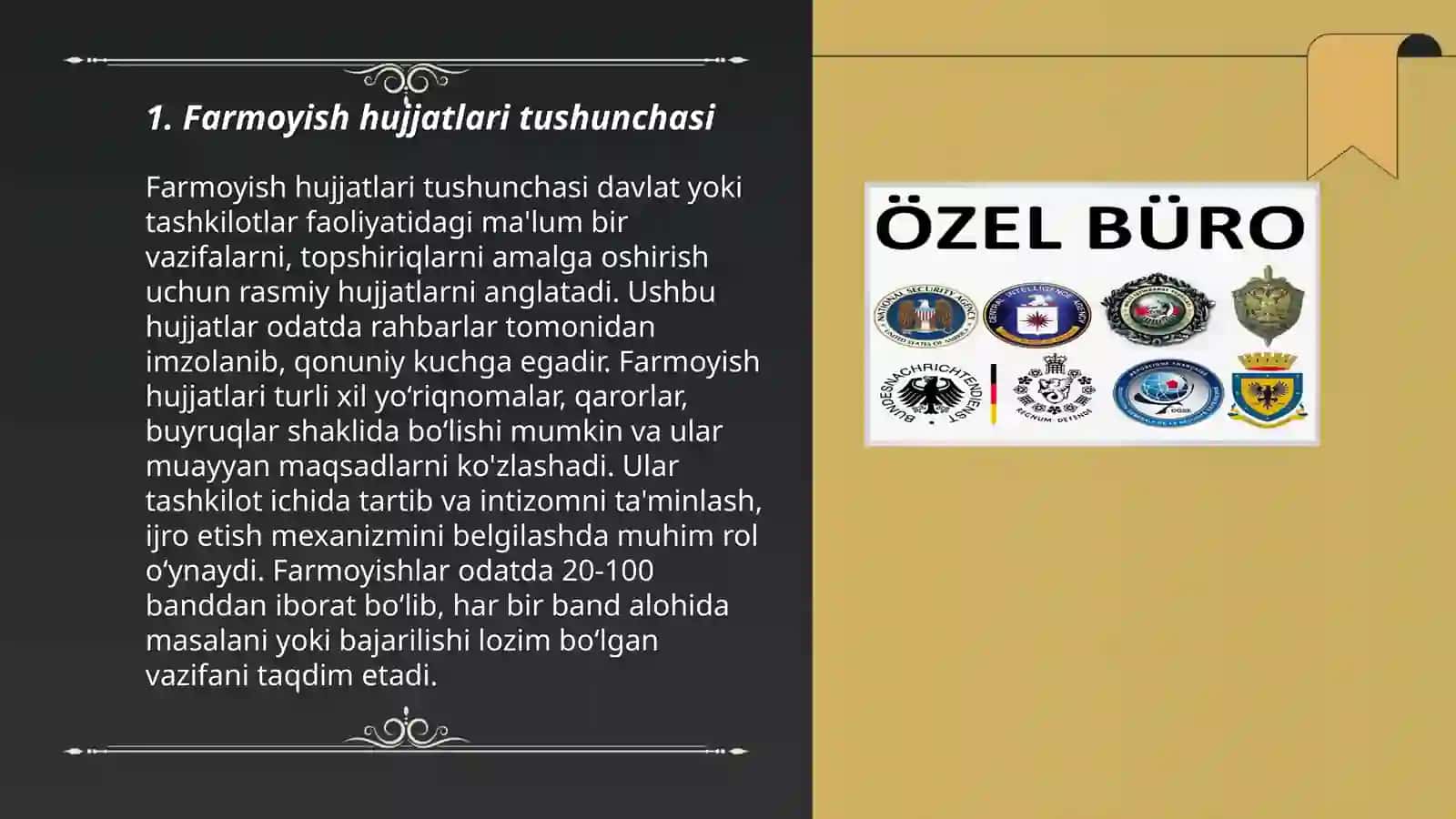 Farmoyish hujjatlari va ularning turlari 3