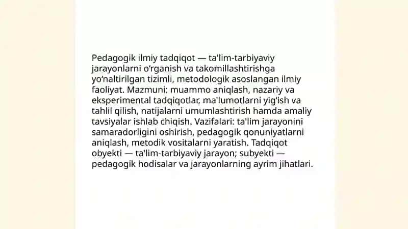 Pedagogik ilmiy tadqiqot metodlari tushunchasi 3