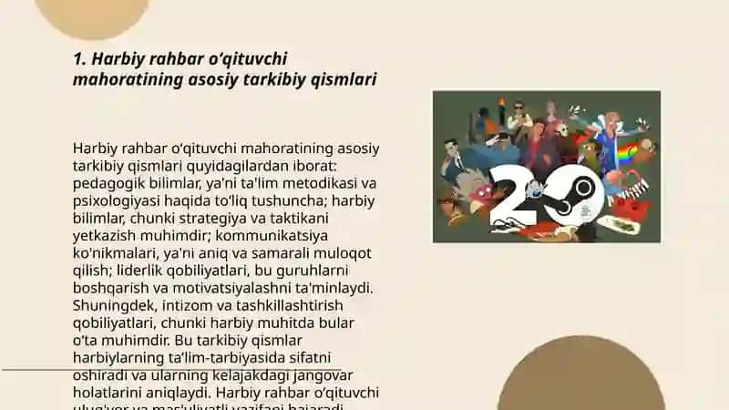 Harbiy rahbar oʻqituvchi mahorati 3