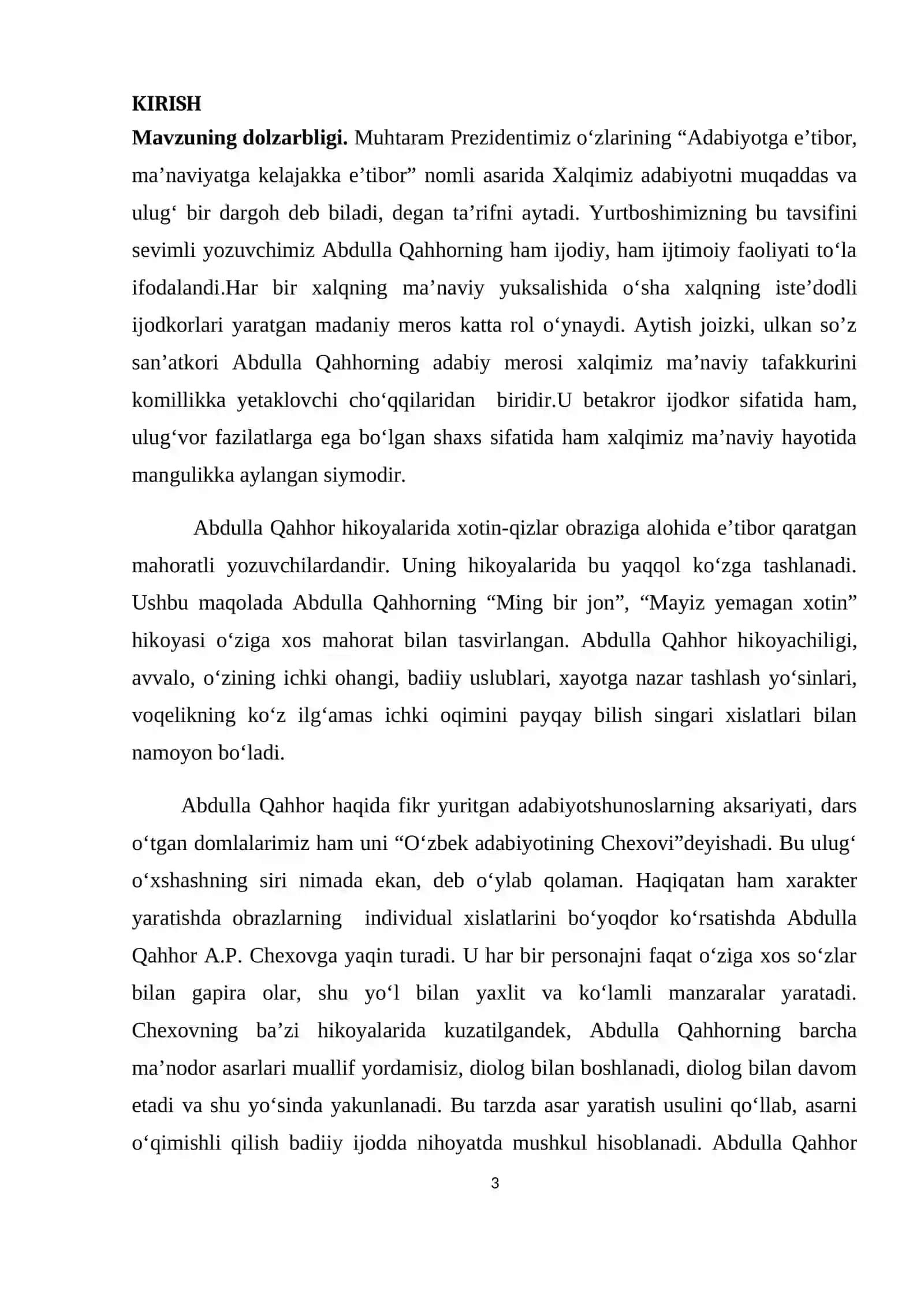Abdulla Qahhor asarlarida ayollar obrazlari talqini (qissalar asosida) 3