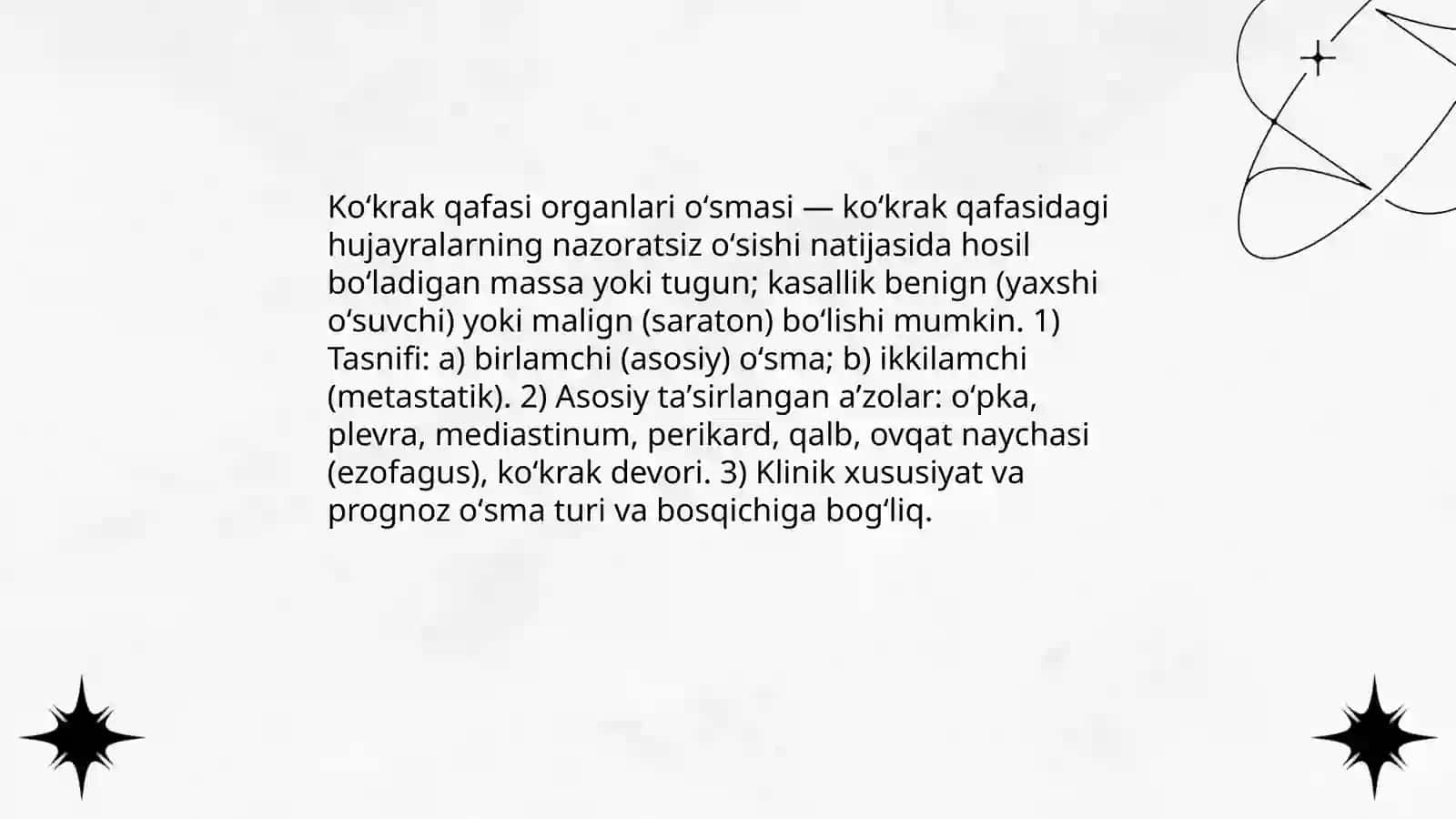 Koʻkrak qafasi organlari oʻsmasi 3