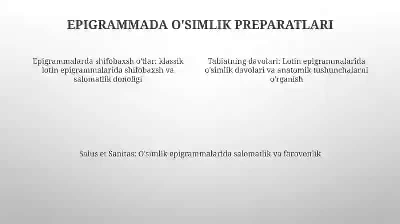 Yunon Lotin Epigrammasida Tibbiyot Va Salomatlik 3
