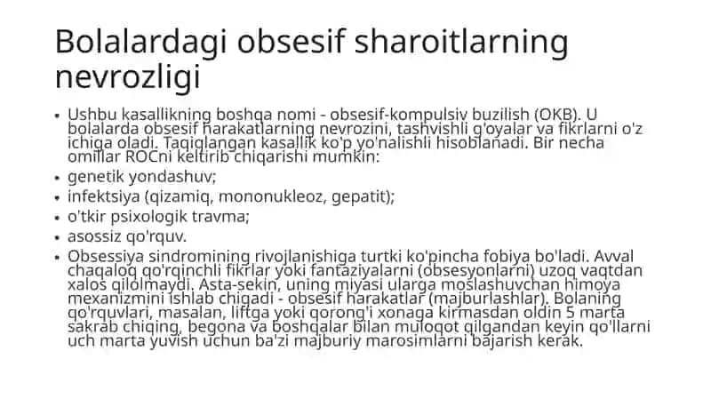 Bolalarda nevroz va uning turlari 3