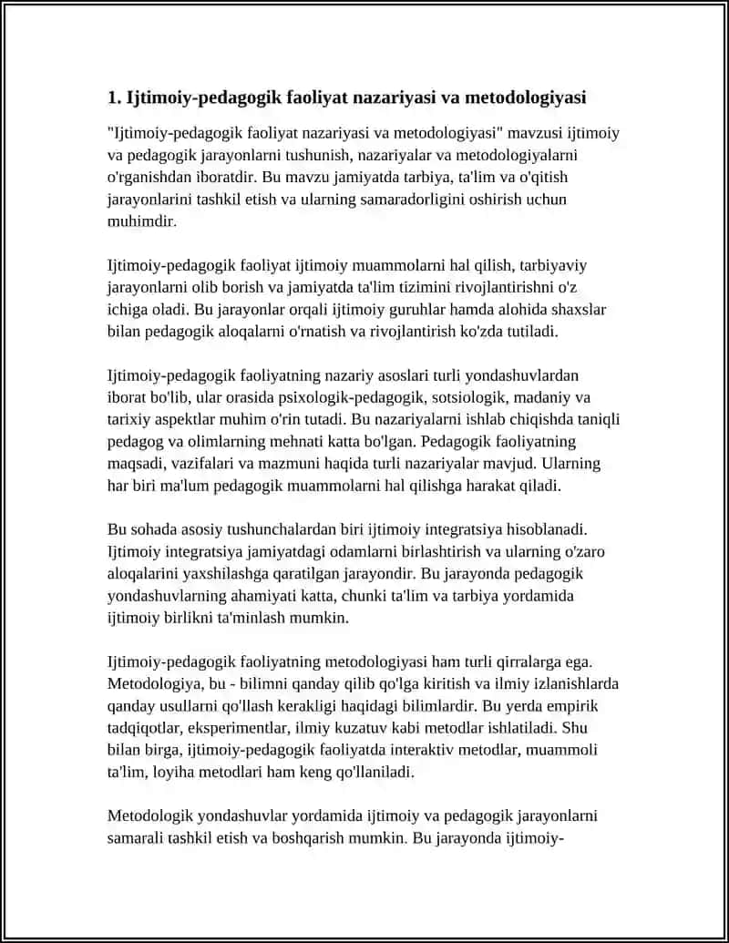 Ijtimoiy-pedagogik faoliyat nazariyasi va metodologiyasi 3