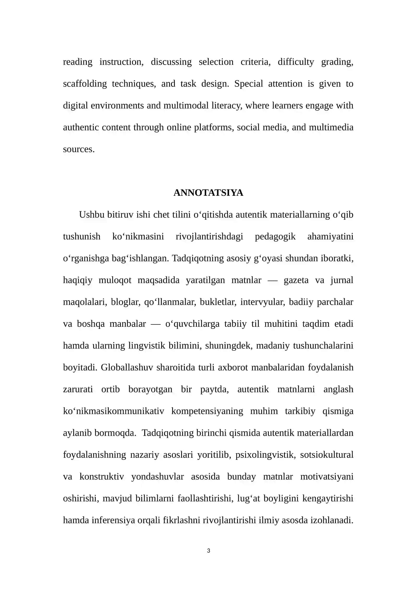 The role of authentic materials in enhancing reading comprehension 3