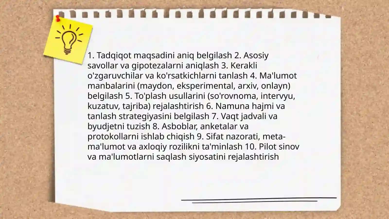 Tadqiqot uchun ma'lumotlarni tizimlashtirishning samarali usullari 3