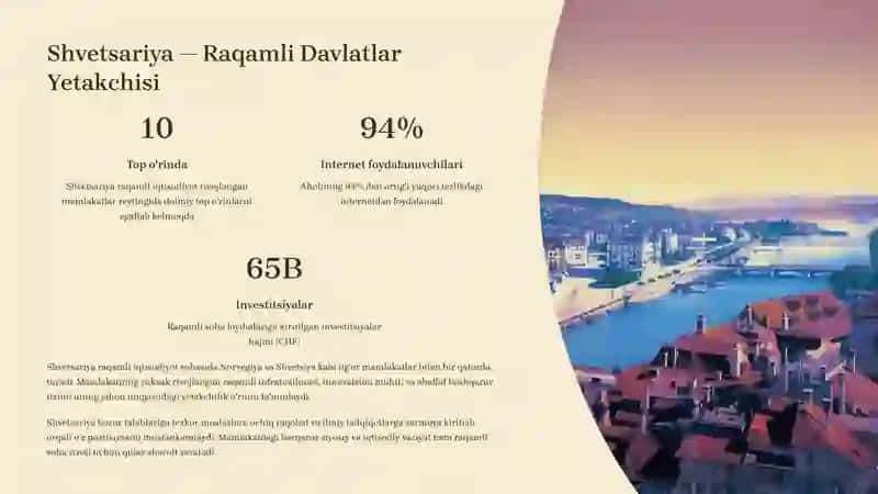 Shvetsariya Raqamli Iqtisodiyoti: Zamonaviy Yutuqlar va Rivojlanish 3