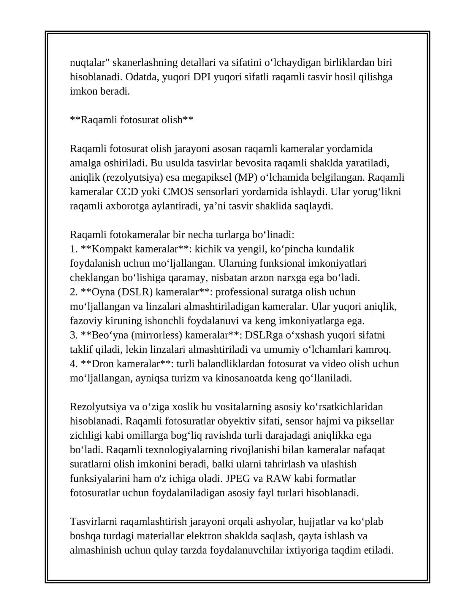 TASVIRLARNI RAQAMLASHTIRISH JARAYONI 3