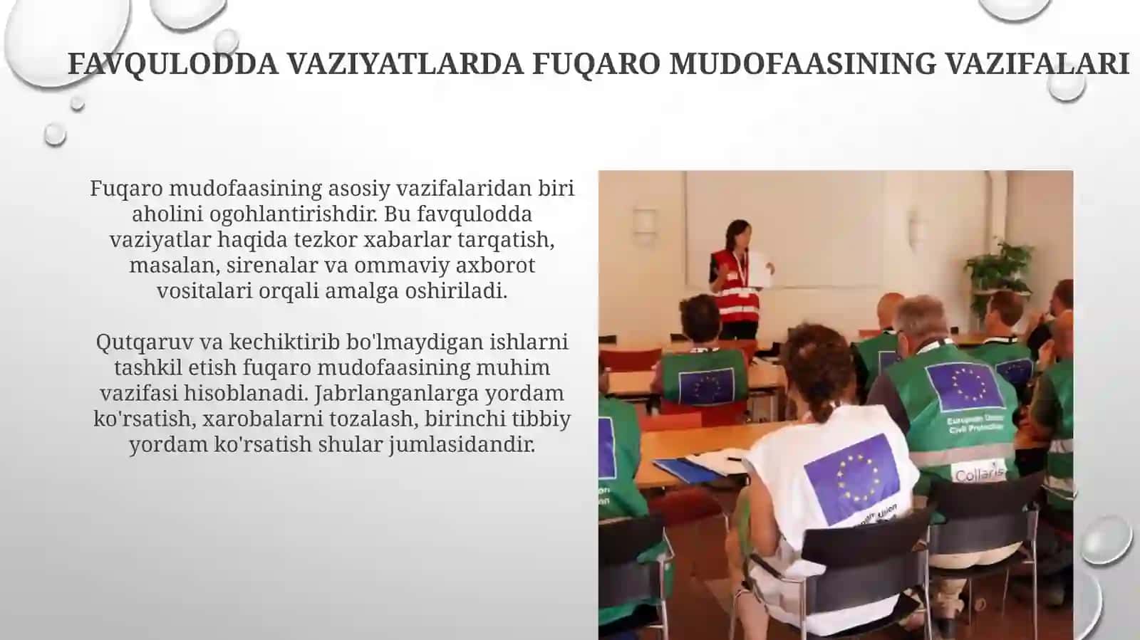 Favqulodda vaziyatlarda fuqaro muhofazasining vazifalari 3
