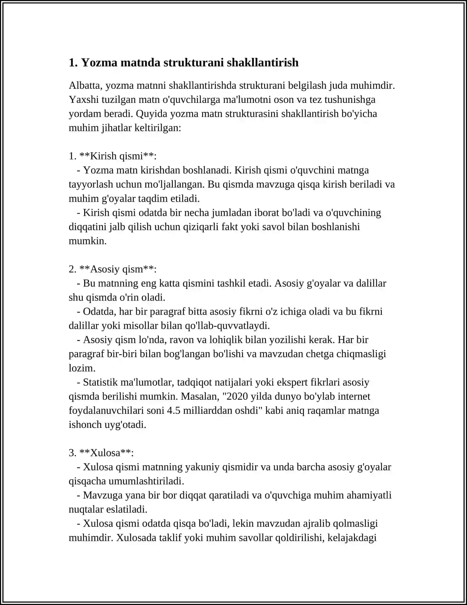 YOZMA MATNDA FIKRLAR KETMA-KETLIGI 3