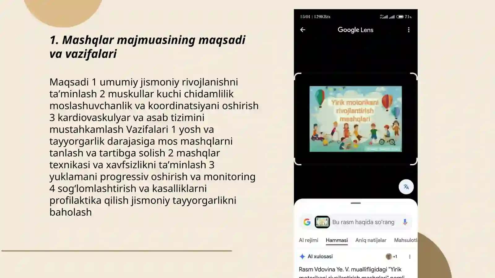 Umumiy rivojlantiruvchi mashqlar majmuasini tuzish 3