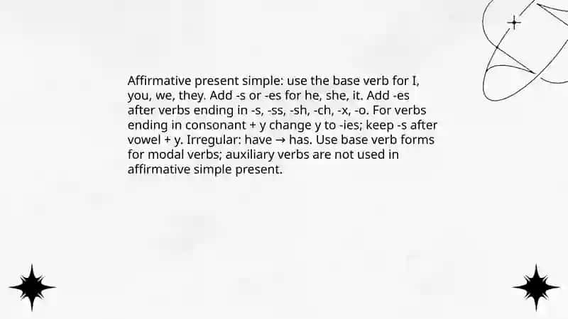 Present simple 3