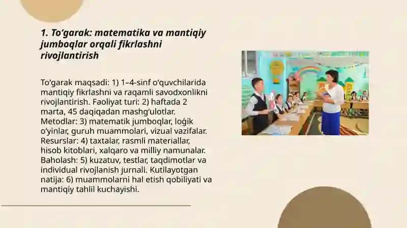 Boshlangʻich sinf oʻquvchilarida mantiqiy fikrlashni shakllantirishga oid sinfdan tashqari ishlar 3