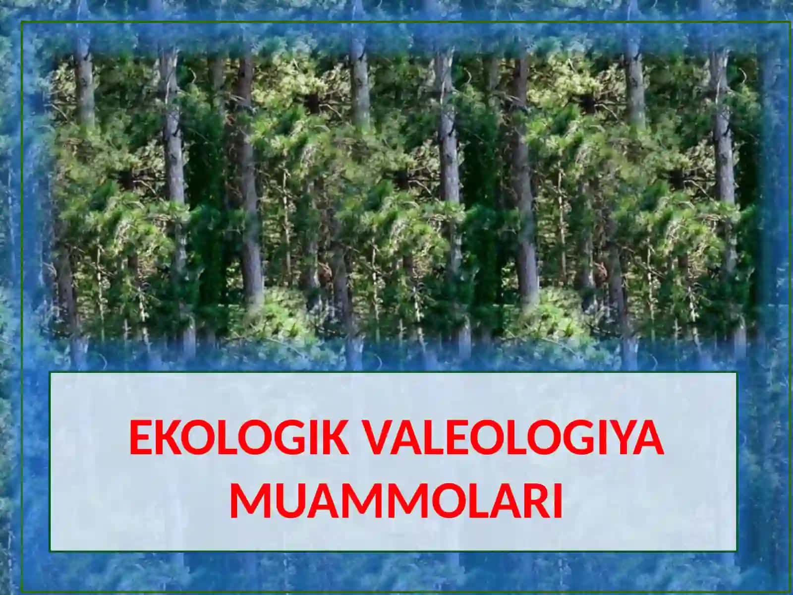 Insonekologiyasi haqidazamonaviytasavvur Ekologikvaleologiyasibiogenjihatlar Ekologikvaleologiyasotsiogenjihatlar Insonfaoliyatsub’ektisifatida Adabtivo’zgarishlarvasalomatlikningbahosi EKOLOGIK VALEOLOGIYA MUAMMOLARI Valeologiya sohalari (yo`nalishlari) 3