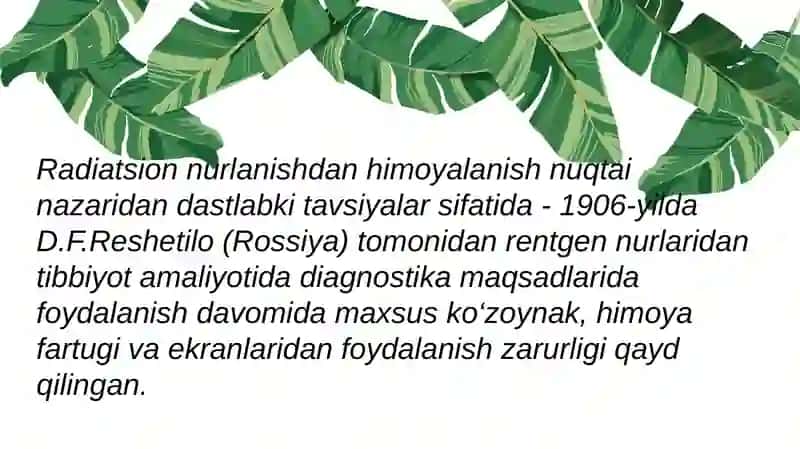 Radiatsiyaning atrof muhitga ta'siri VA himoyalanish chora-tadbirlari 3