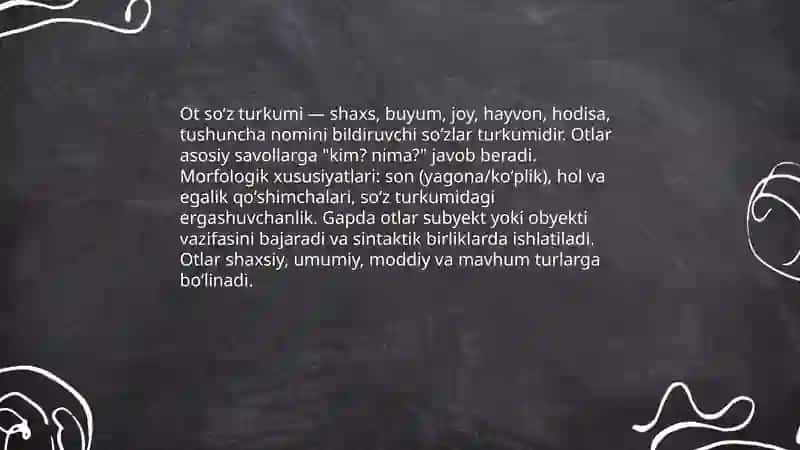 Ot soʻz turkumi 3