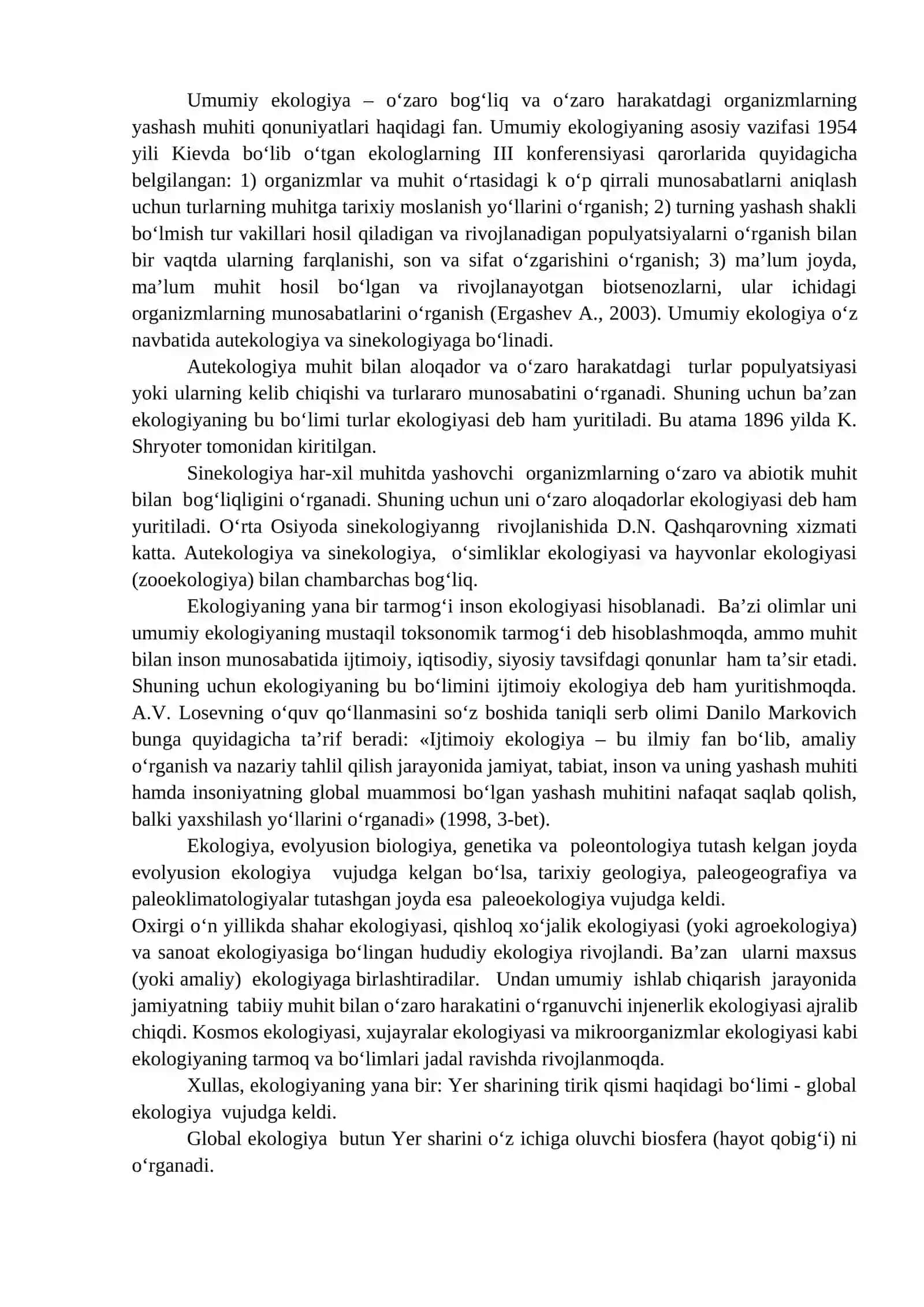 EKOLOGIYA FANI, UNING MAQSAD VA VAZIFALARI 3