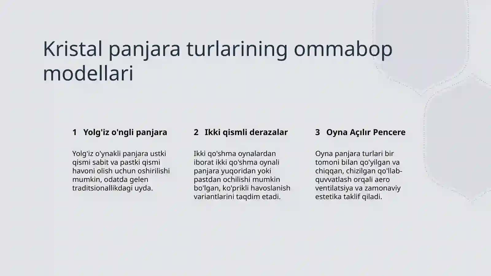 Kristal Panjara Turklari Haqida Kirish 3