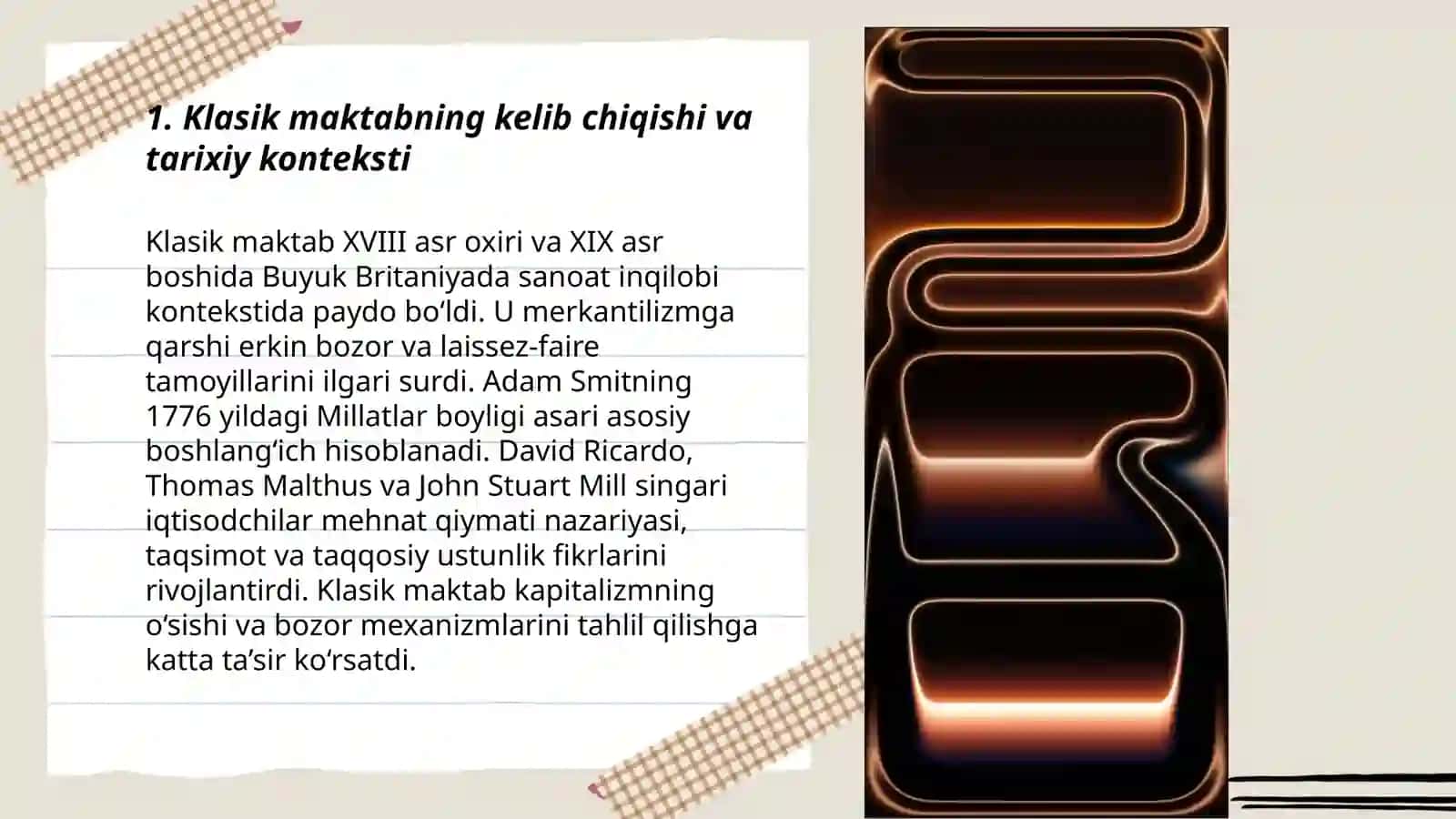 Klasik iqtisodiy maktabning rivojlanishi 3