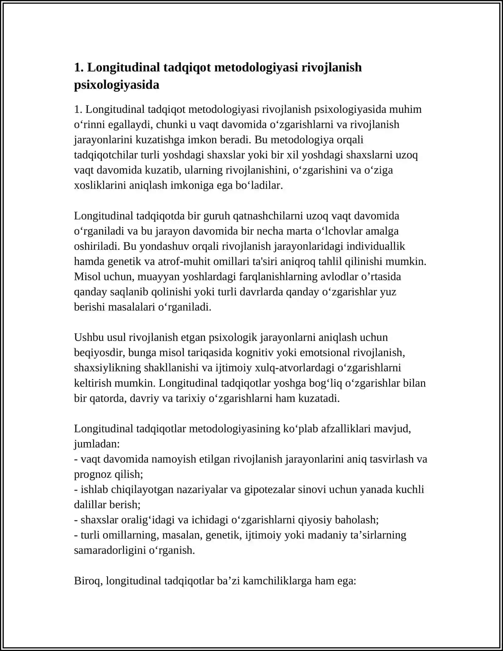 RIVOJLANISH PSIXOLOGIYASI METODLARI 3