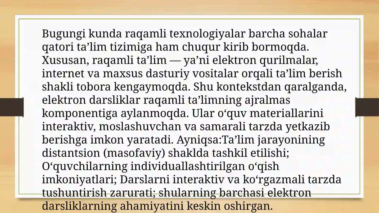 ELEKTRON DARSLIK YARATISH UCHUN TIZIM 3