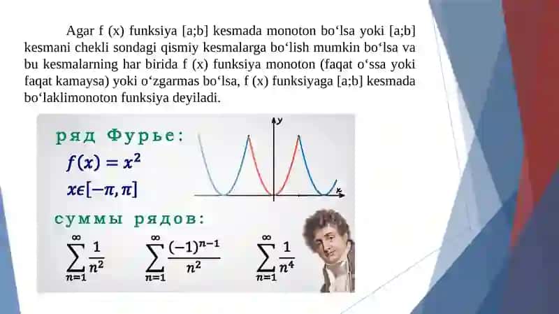 Jadval funksiyasini Fure qatoriga yoyish. Fure koefftsientlarini hisoblash. Taqribiy integrallash formulasini tanlash, aniqligini baholash. 3