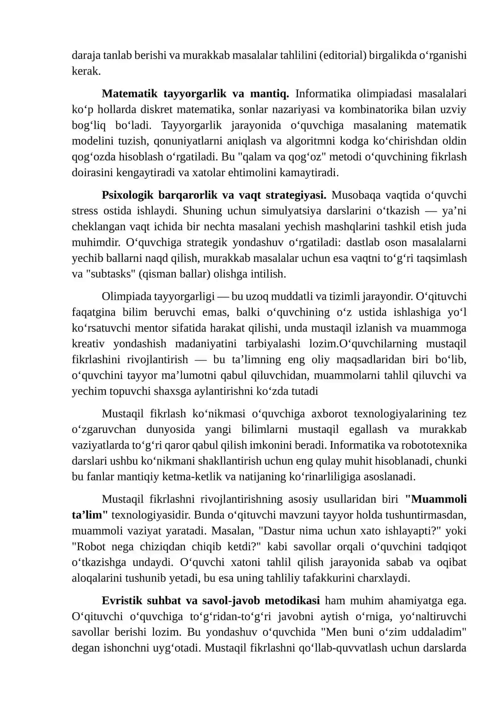 Informatikadan olimpiadalarga tayyorlash metodikasi 3