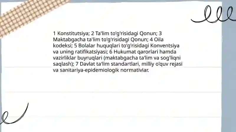 O'zbekiston Respublikasining ilk va maktabgacha yoshdagi bolalarga qo‘yiladigan davlat talablari 3