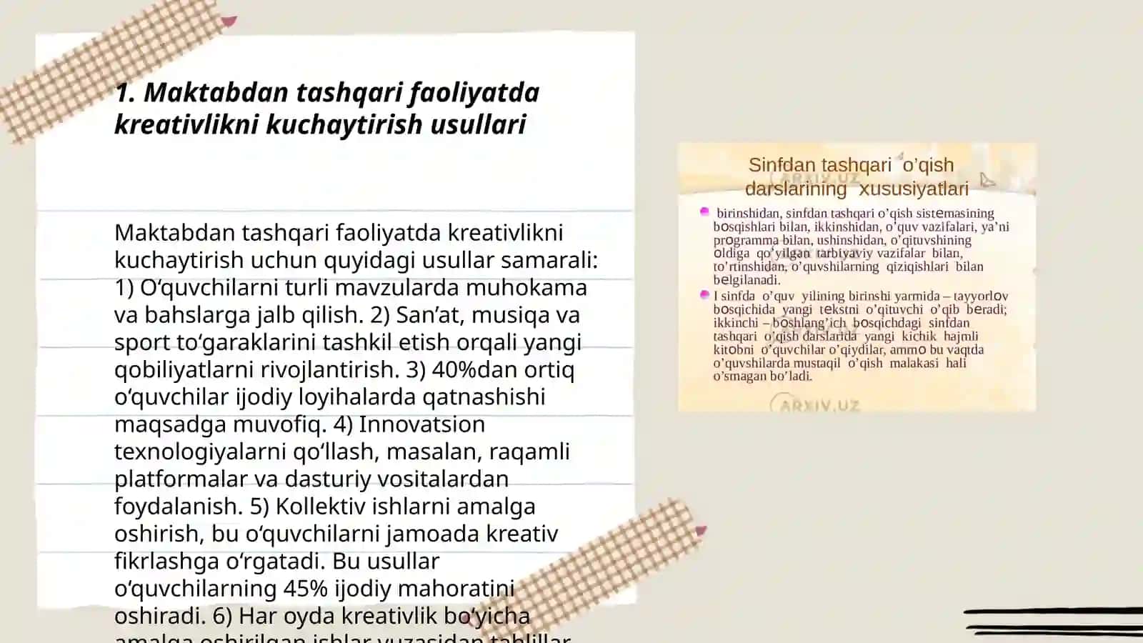 Maktabdan va sinfdan tashqari faoliyatdagi kreativlik 3